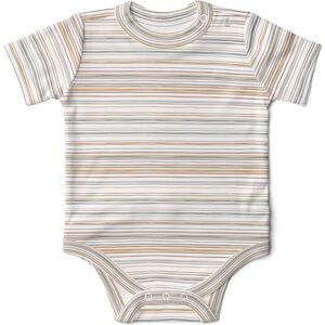 Goumi Organic Cotton S/S Bodysuit Baby NWT size 12-18 M Boardwalk Stripe